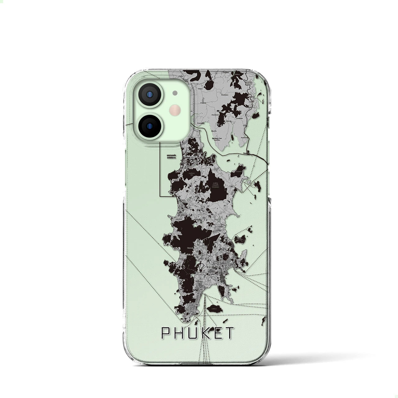 【プーケット(タイ)】地図柄iPhoneケース(クリアタイプ)