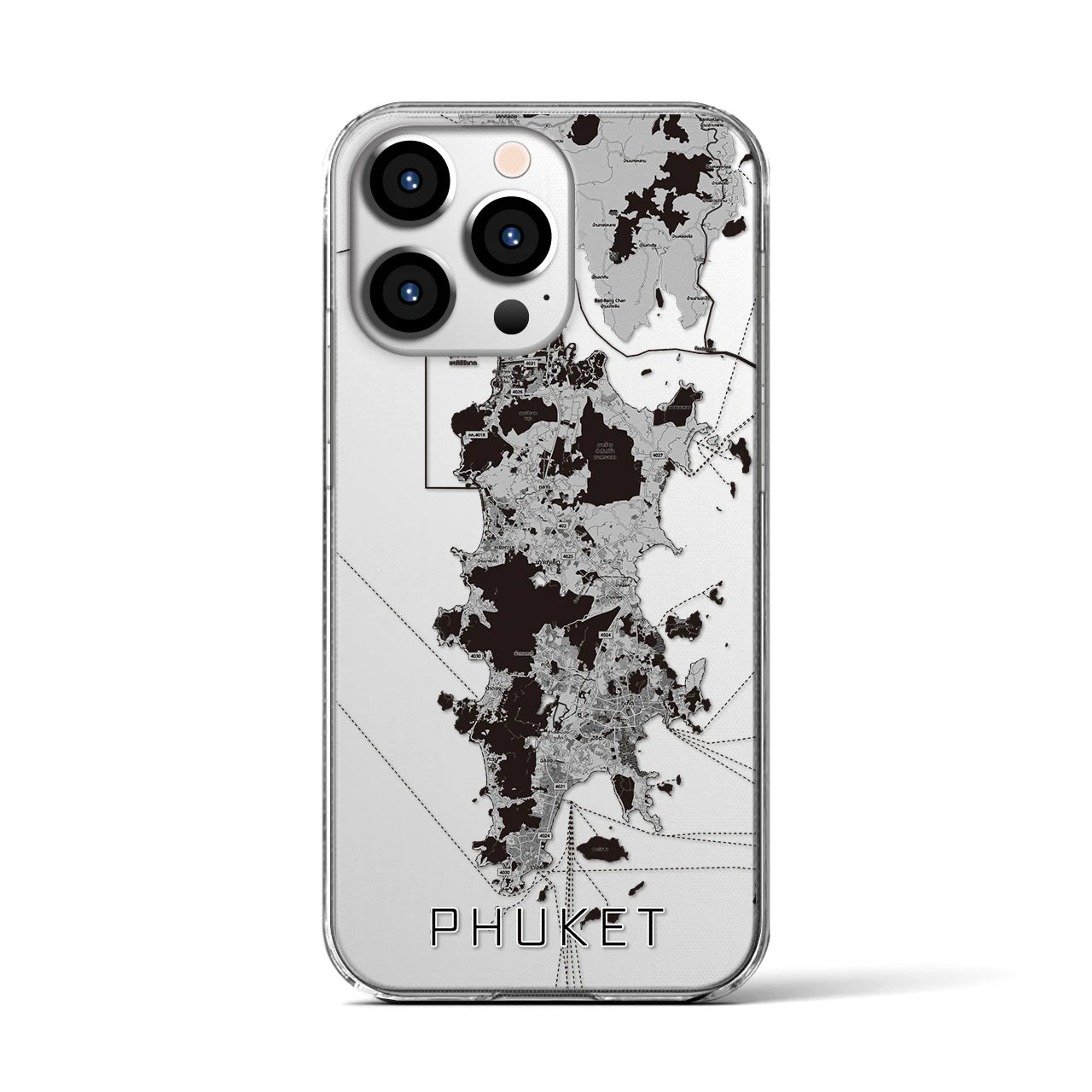 【プーケット(タイ)】地図柄iPhoneケース(クリアタイプ)