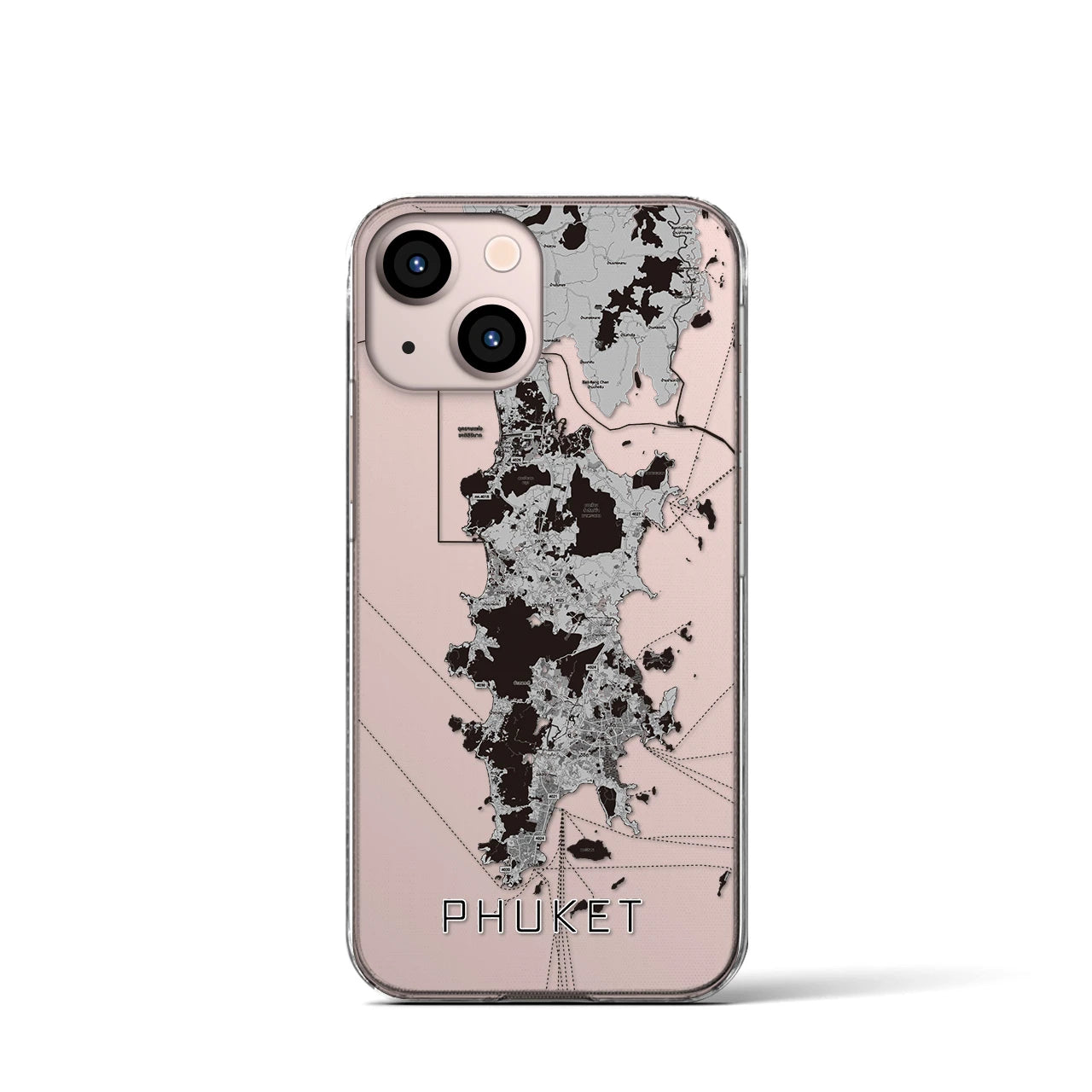 【プーケット(タイ)】地図柄iPhoneケース(クリアタイプ)