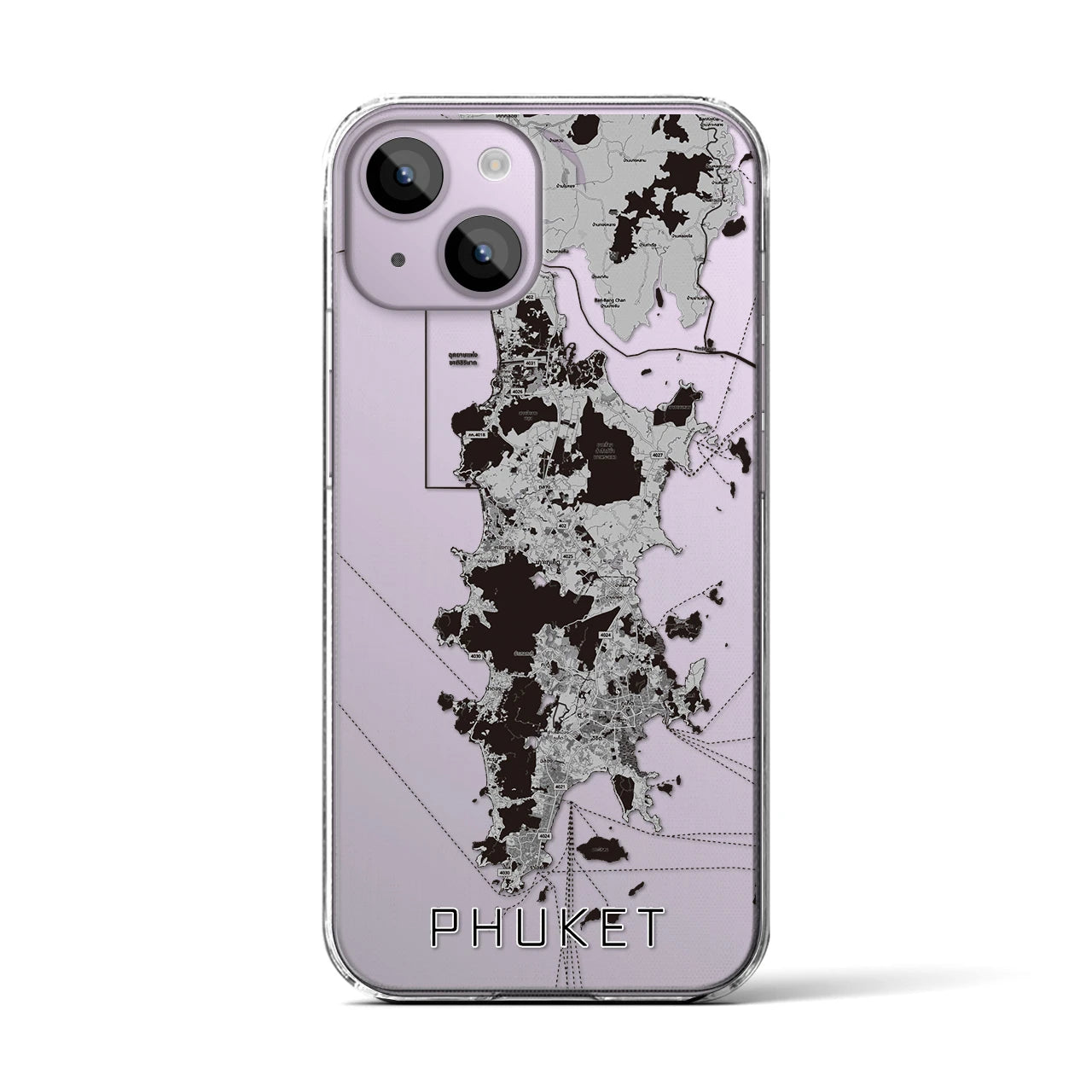 【プーケット(タイ)】地図柄iPhoneケース(クリアタイプ)