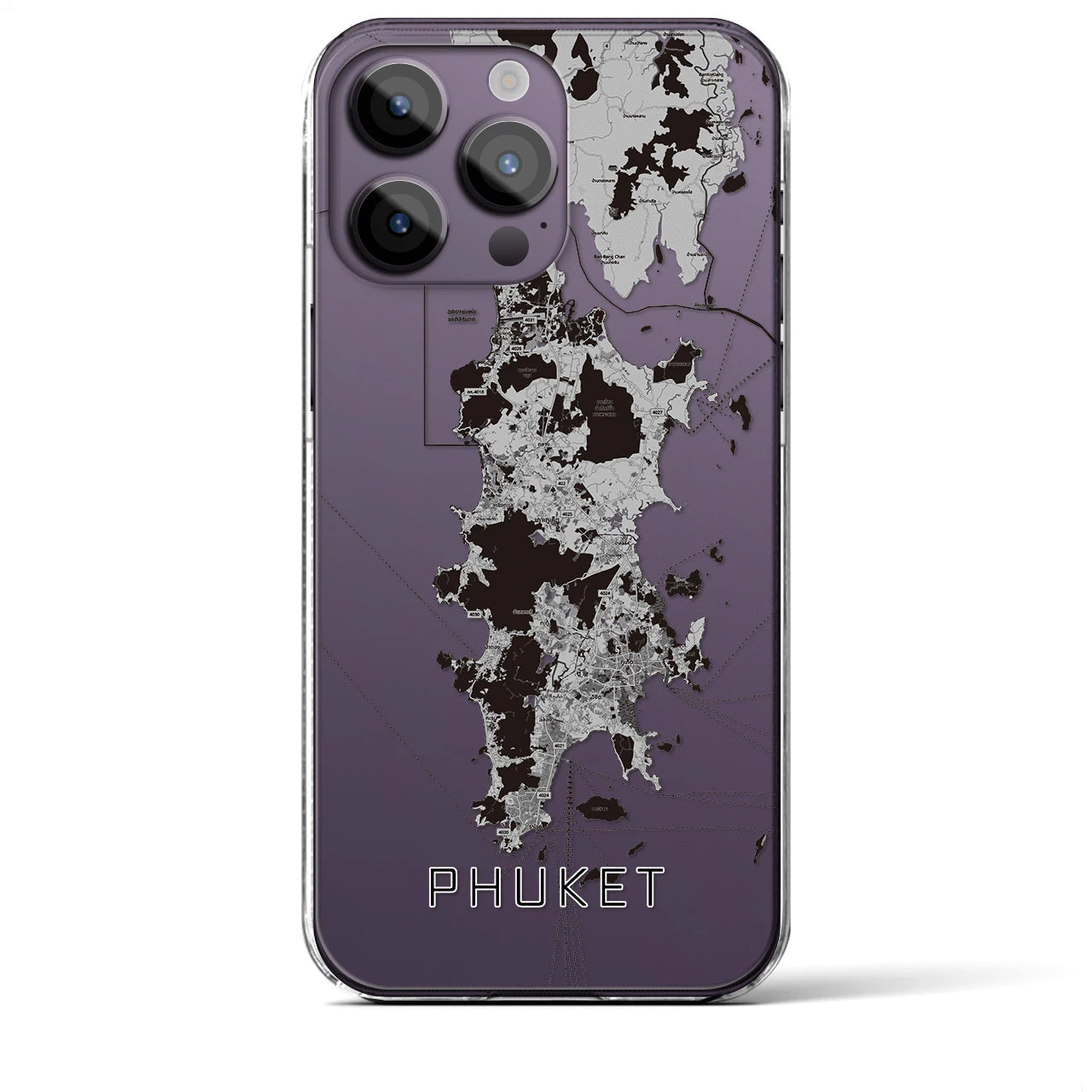 【プーケット(タイ)】地図柄iPhoneケース(クリアタイプ)