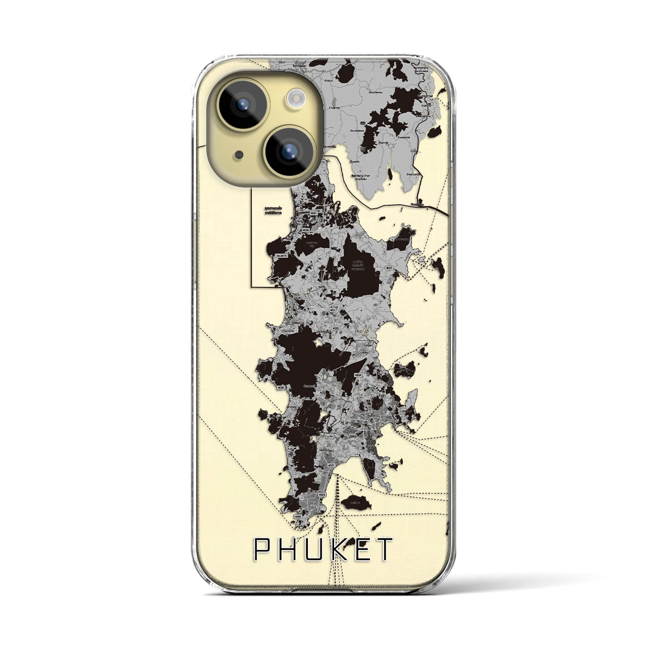 【プーケット(タイ)】地図柄iPhoneケース(クリアタイプ)