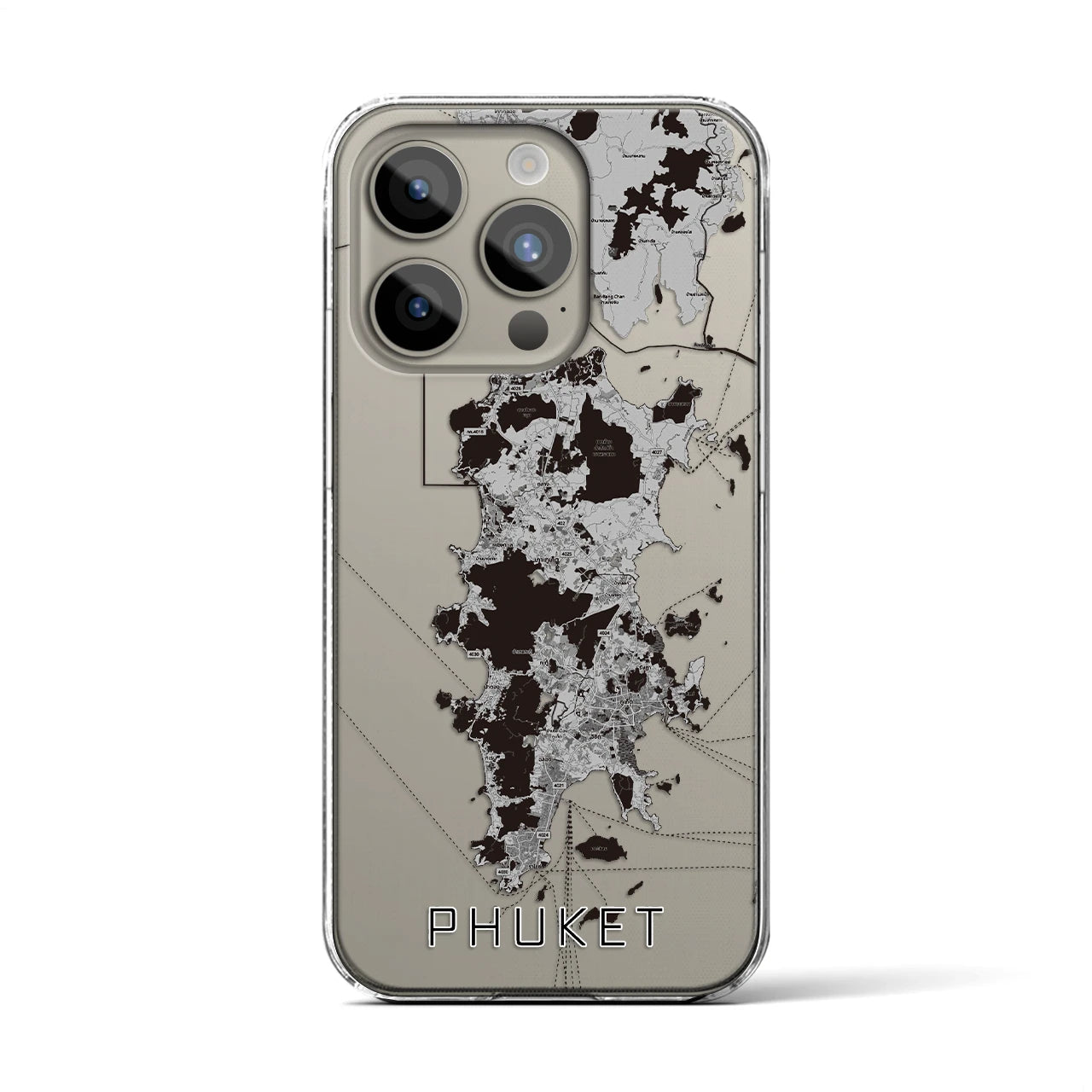 【プーケット(タイ)】地図柄iPhoneケース(クリアタイプ)
