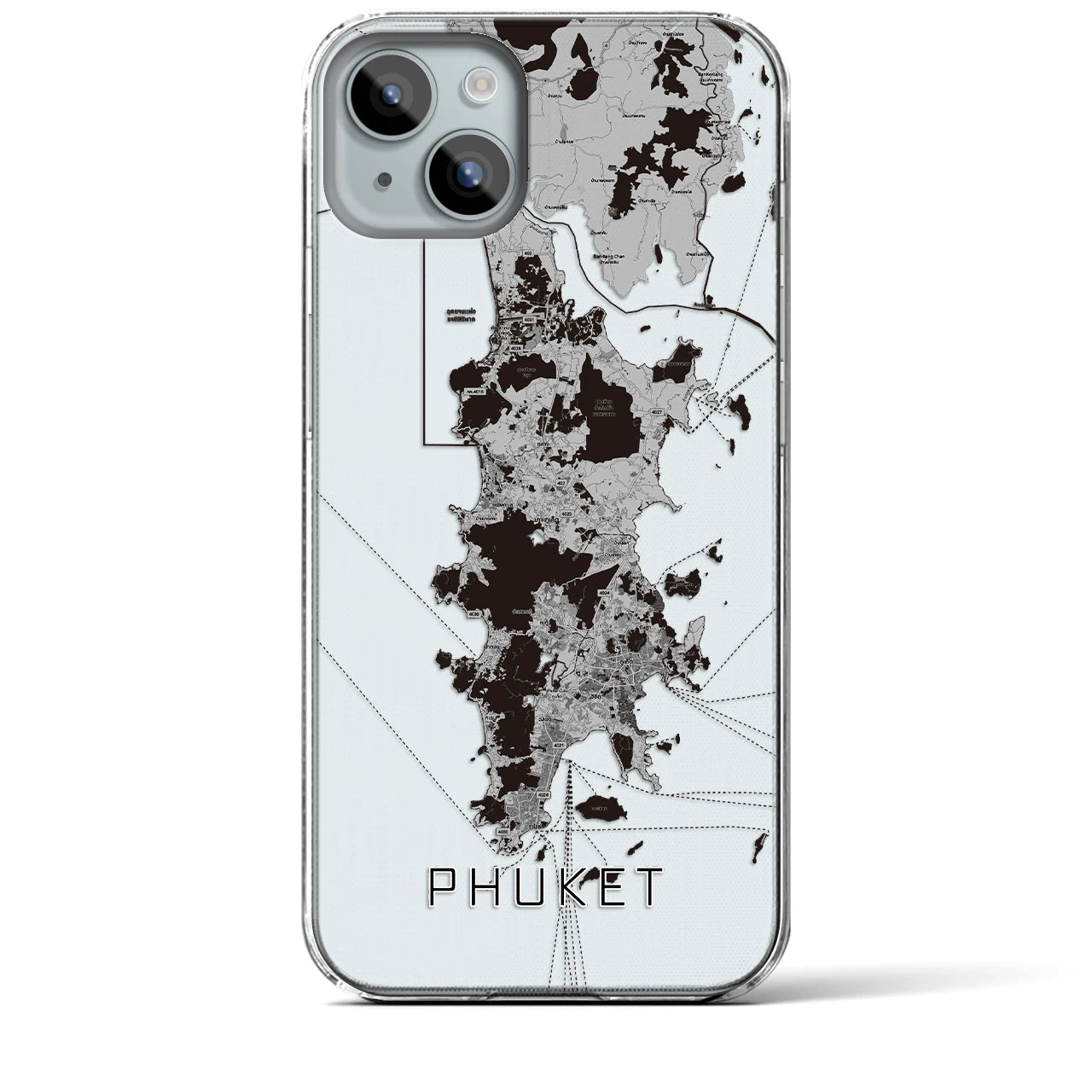 【プーケット(タイ)】地図柄iPhoneケース(クリアタイプ)
