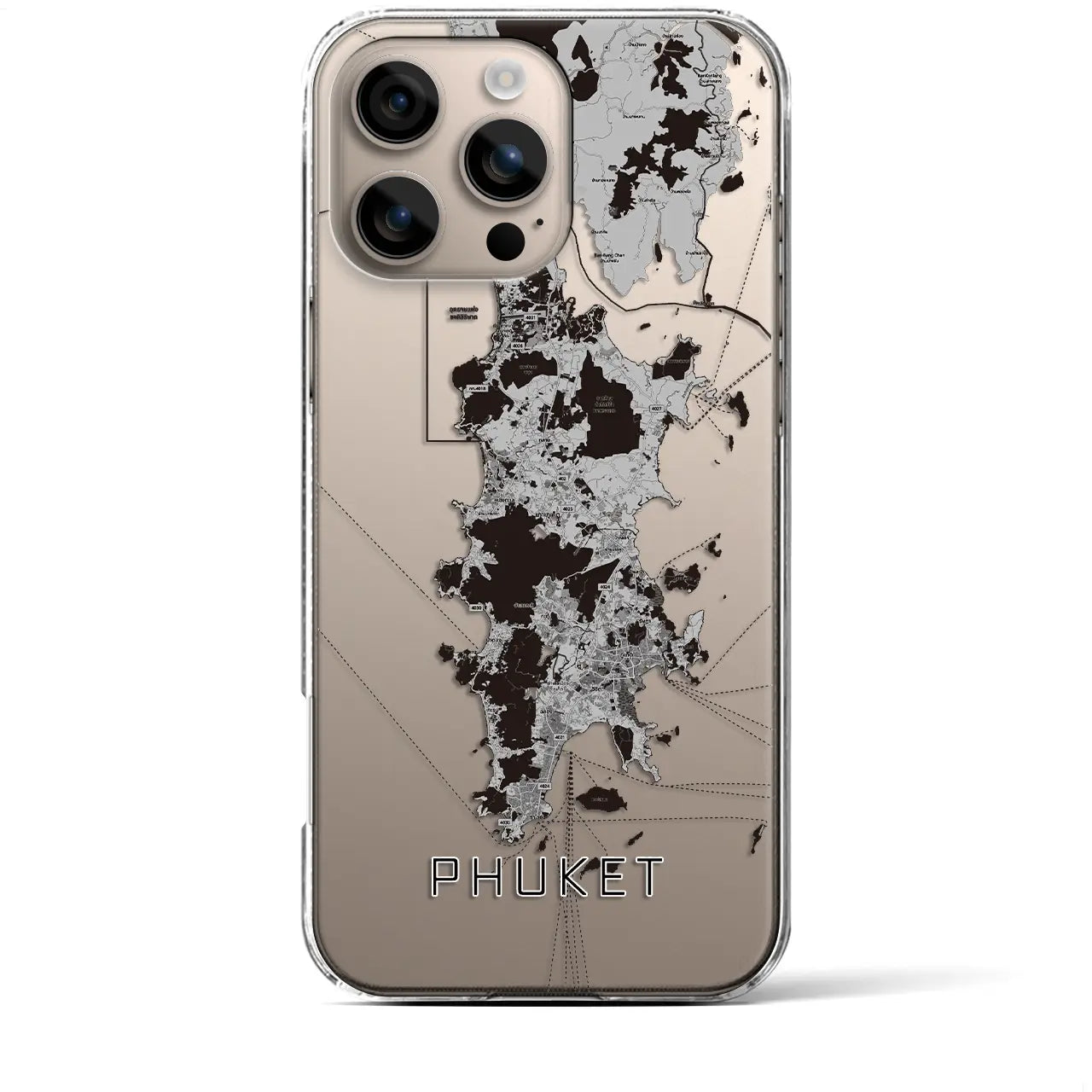 【プーケット(タイ)】地図柄iPhoneケース(クリアタイプ)