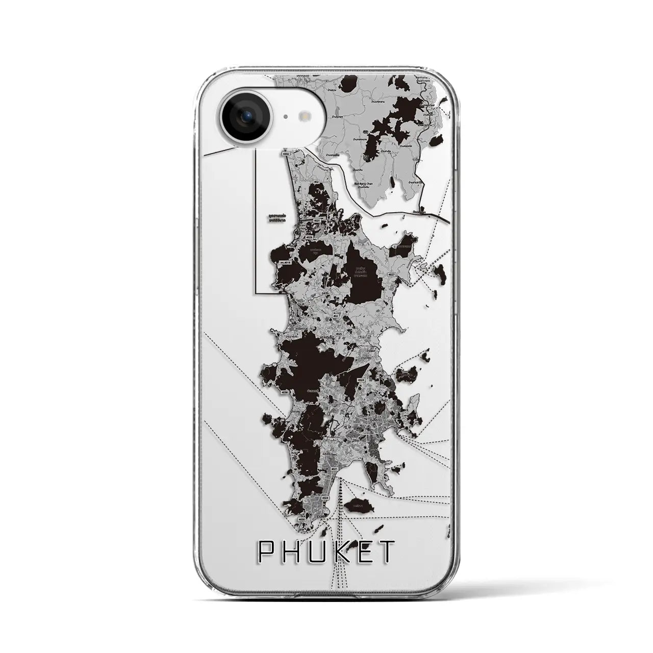 【プーケット(タイ)】地図柄iPhoneケース(クリアタイプ)