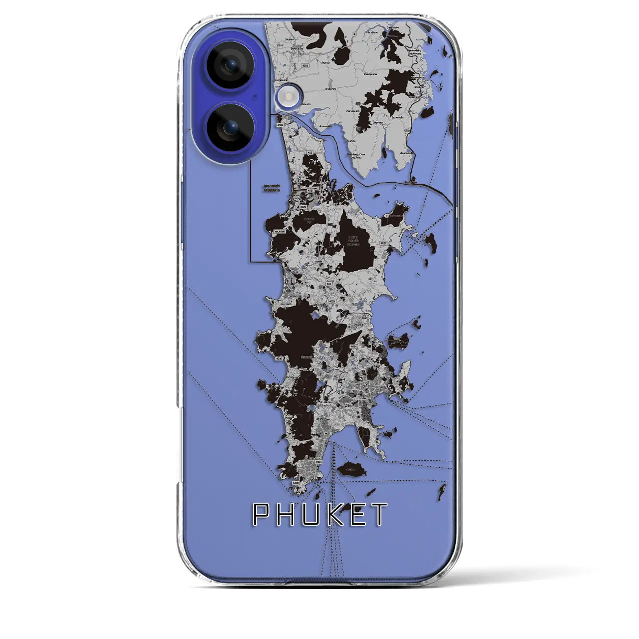 【プーケット(タイ)】地図柄iPhoneケース(クリアタイプ)