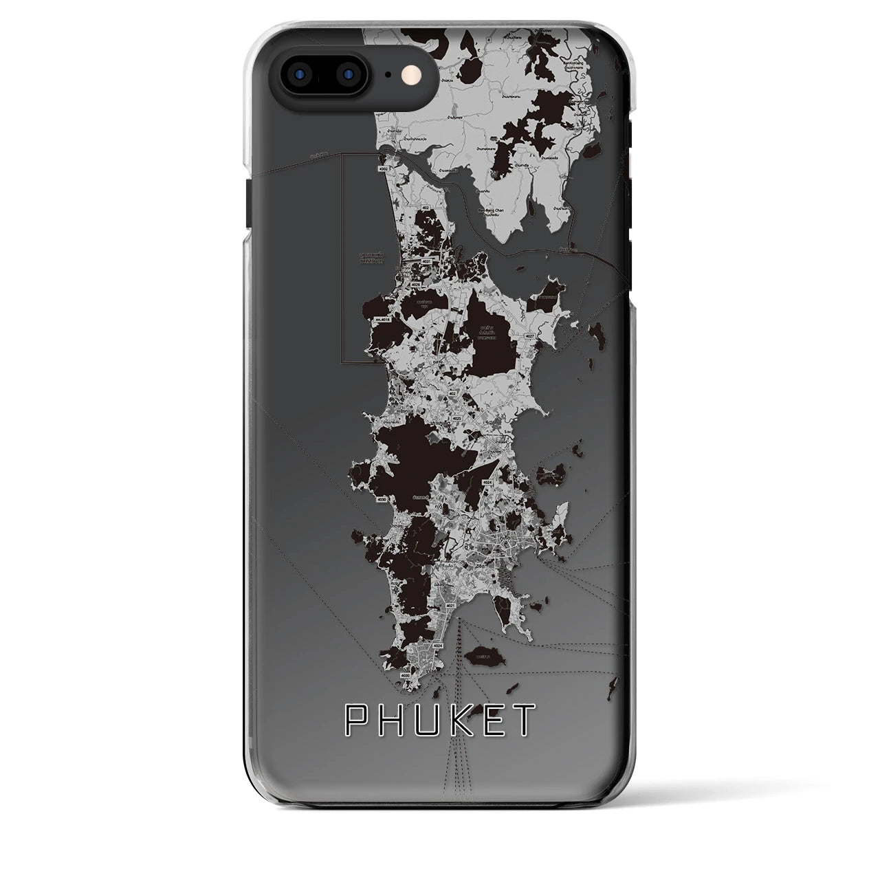 【プーケット(タイ)】地図柄iPhoneケース(クリアタイプ)