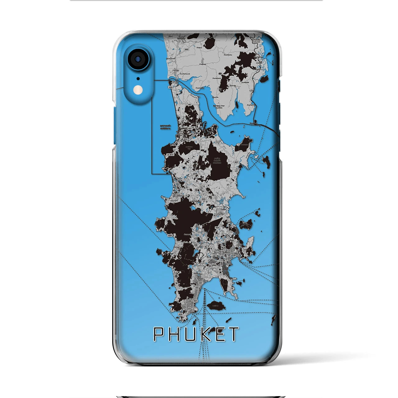 【プーケット(タイ)】地図柄iPhoneケース(クリアタイプ)