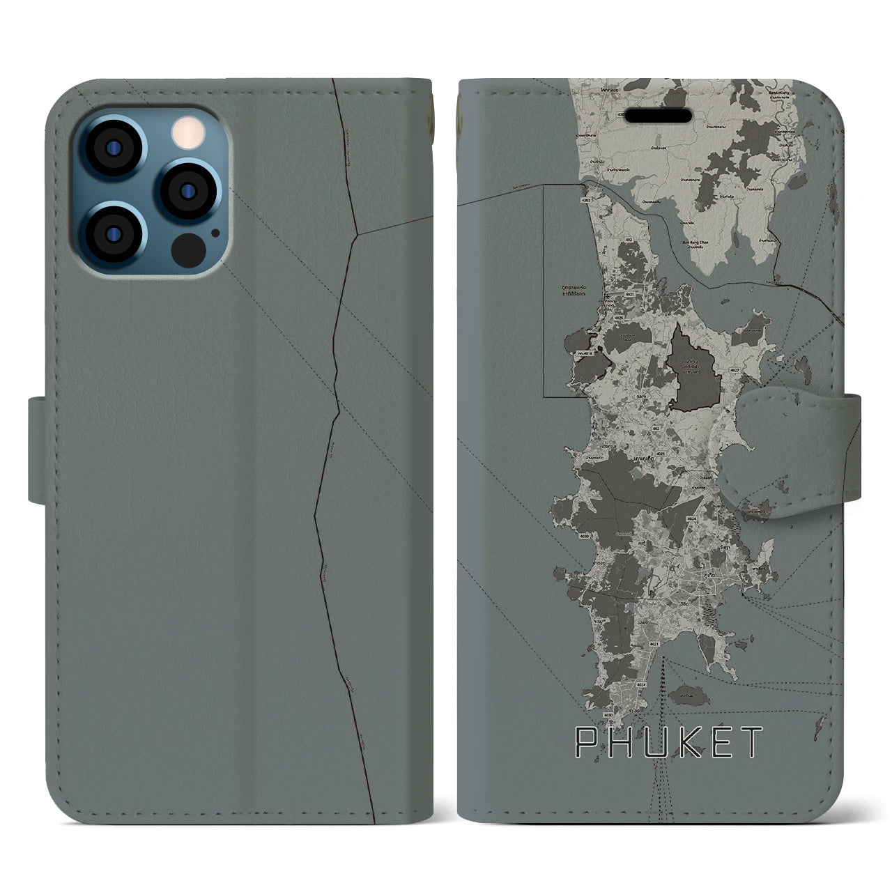 【プーケット(タイ)】地図柄iPhoneケース(手帳タイプ)