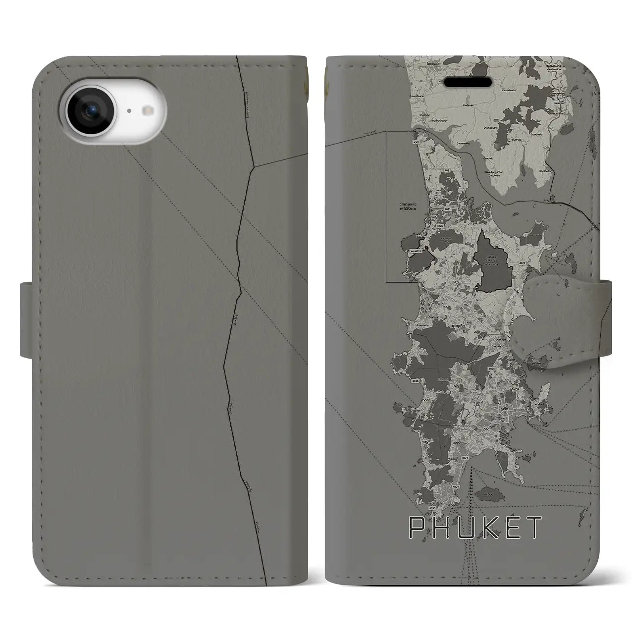 【プーケット(タイ)】地図柄iPhoneケース(手帳タイプ)