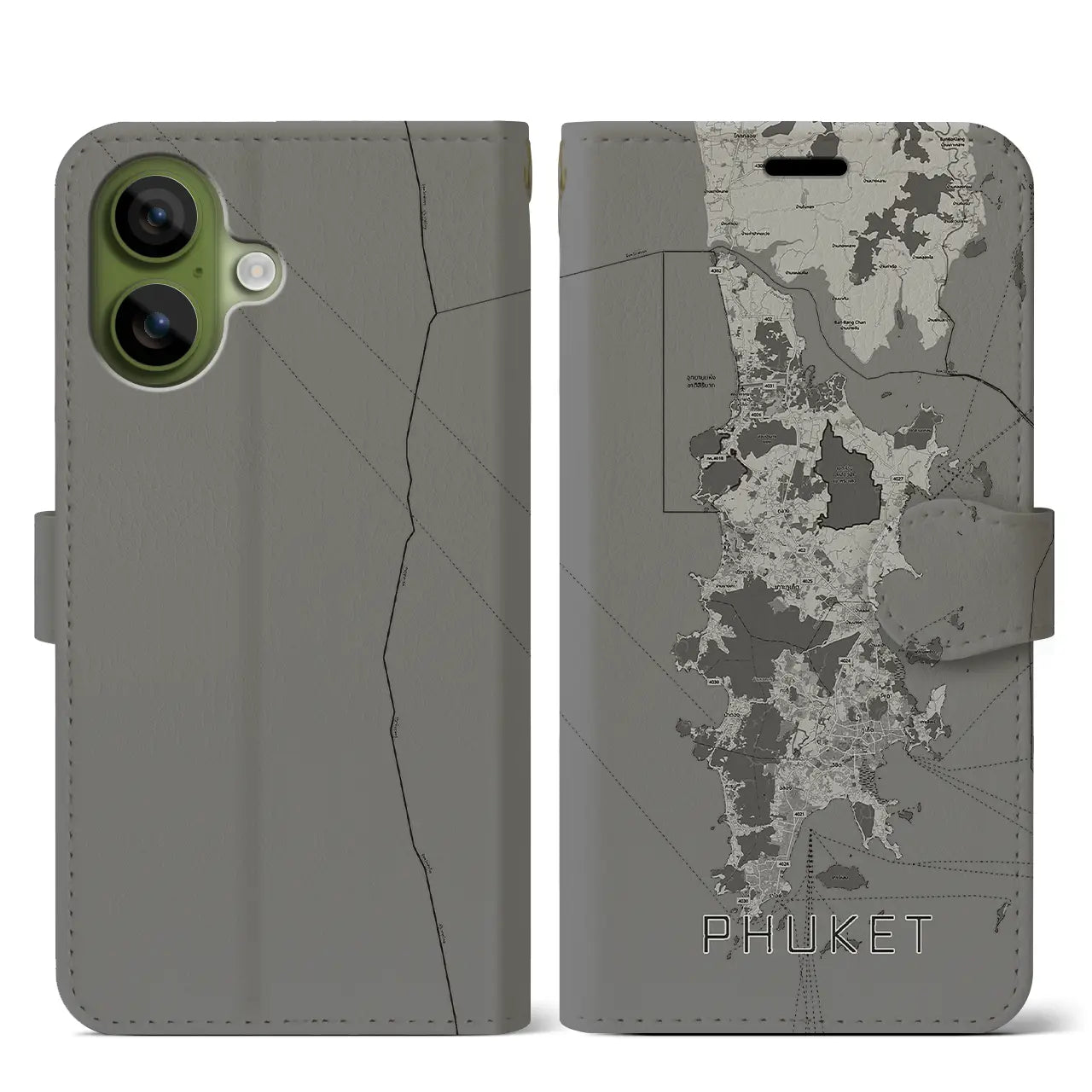 【プーケット(タイ)】地図柄iPhoneケース(手帳タイプ)