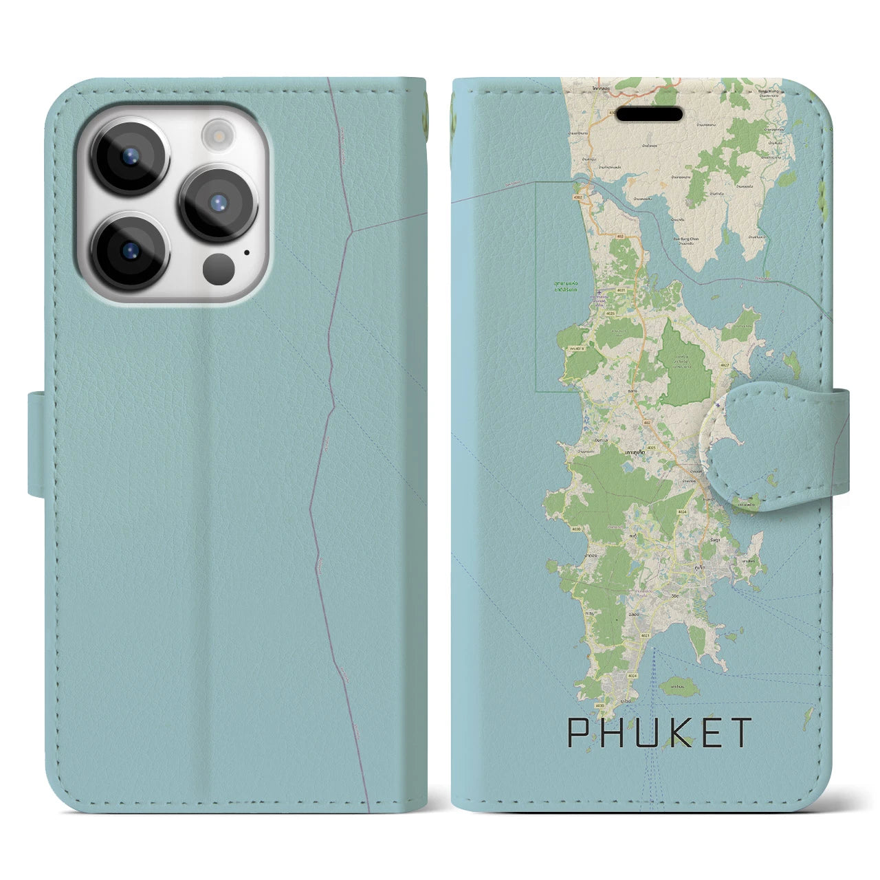 【プーケット(タイ)】地図柄iPhoneケース(手帳タイプ)