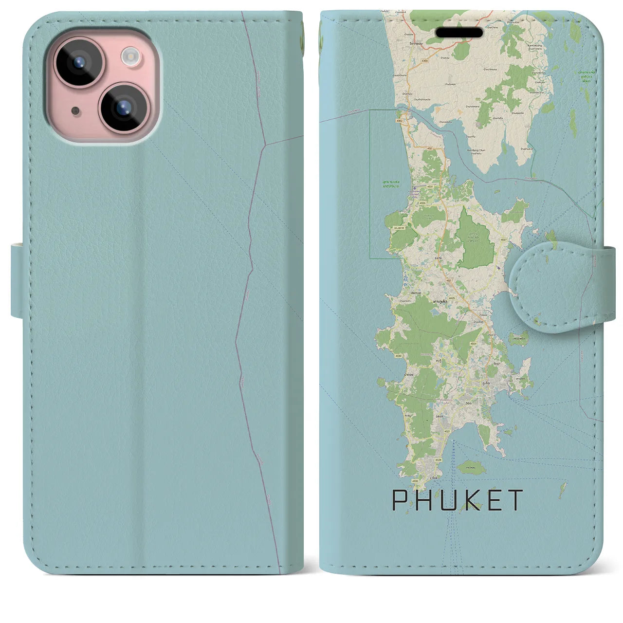 【プーケット(タイ)】地図柄iPhoneケース(手帳タイプ)