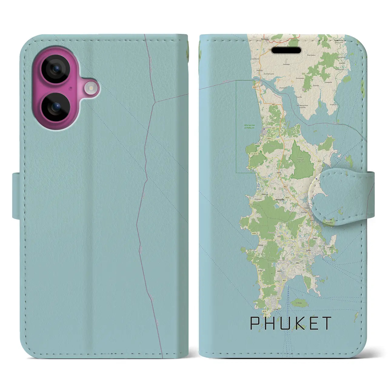 【プーケット(タイ)】地図柄iPhoneケース(手帳タイプ)