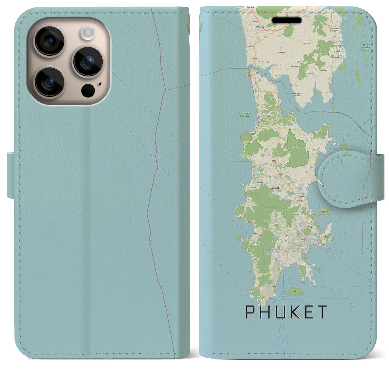 【プーケット(タイ)】地図柄iPhoneケース(手帳タイプ)