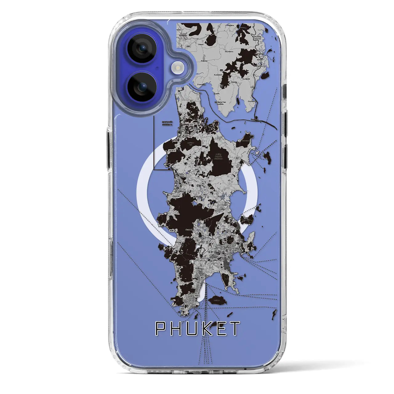 【プーケット(タイ)】地図柄iPhoneケース(MagSafeタイプ)