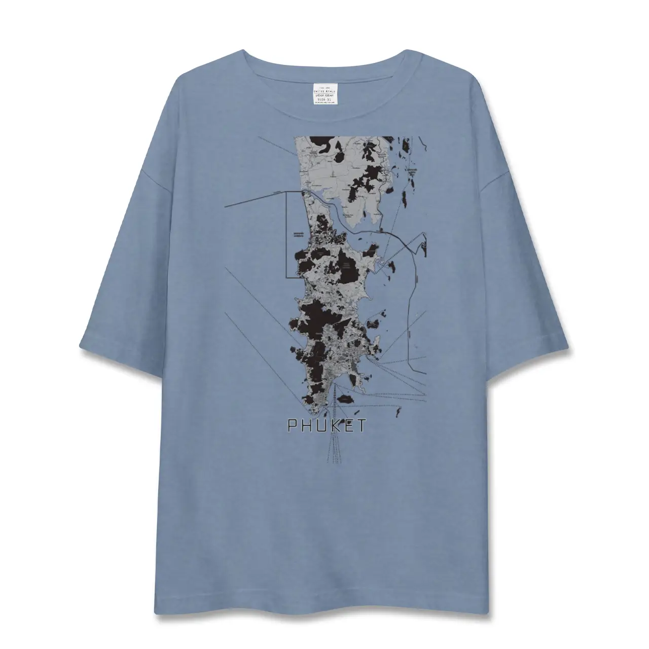 【プーケット(タイ)】地図柄ビッグシルエットTシャツ