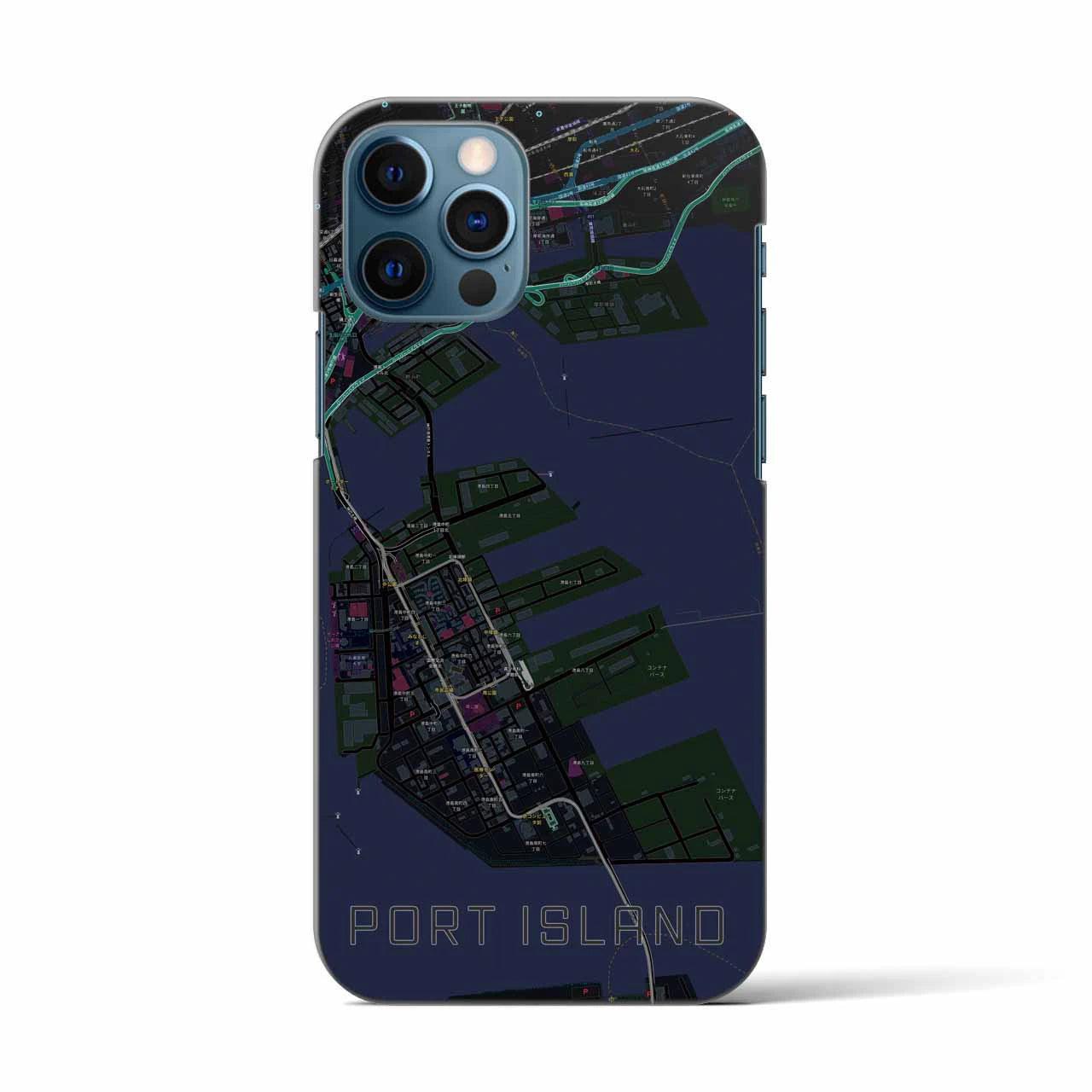 【ポートアイランド(兵庫県)】地図柄iPhoneケース(バックカバータイプ)