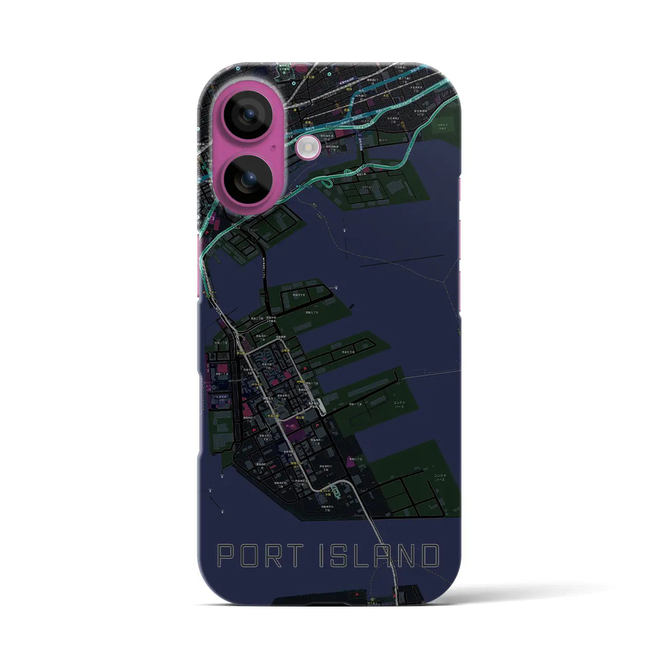 【ポートアイランド(兵庫県)】地図柄iPhoneケース(バックカバータイプ)