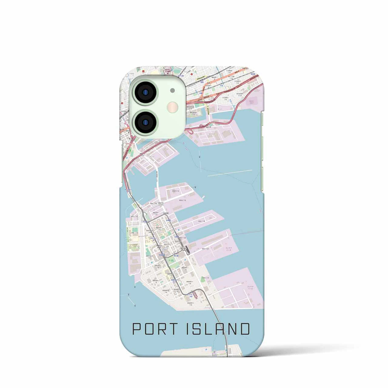【ポートアイランド(兵庫県)】地図柄iPhoneケース(バックカバータイプ)