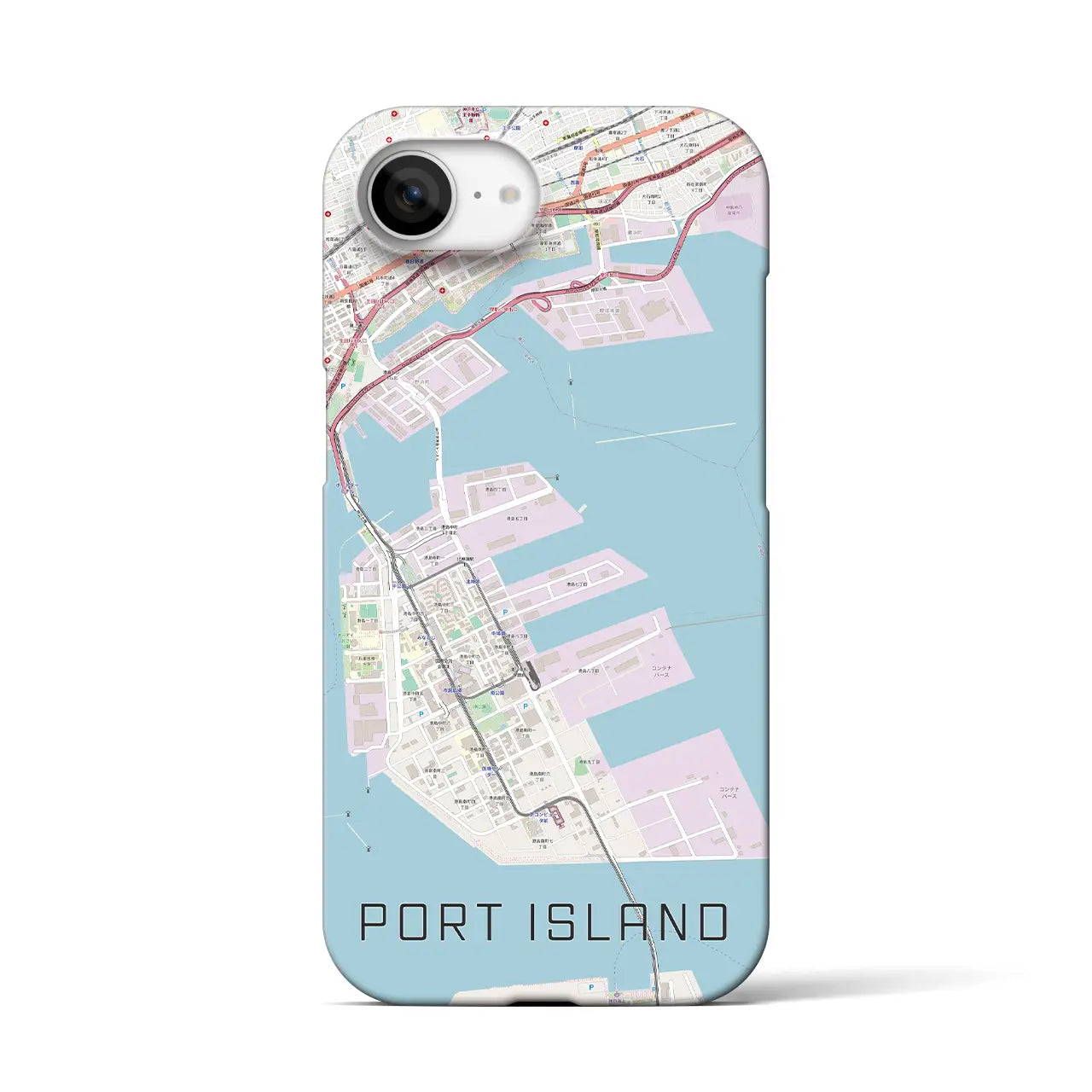 【ポートアイランド(兵庫県)】地図柄iPhoneケース(バックカバータイプ)