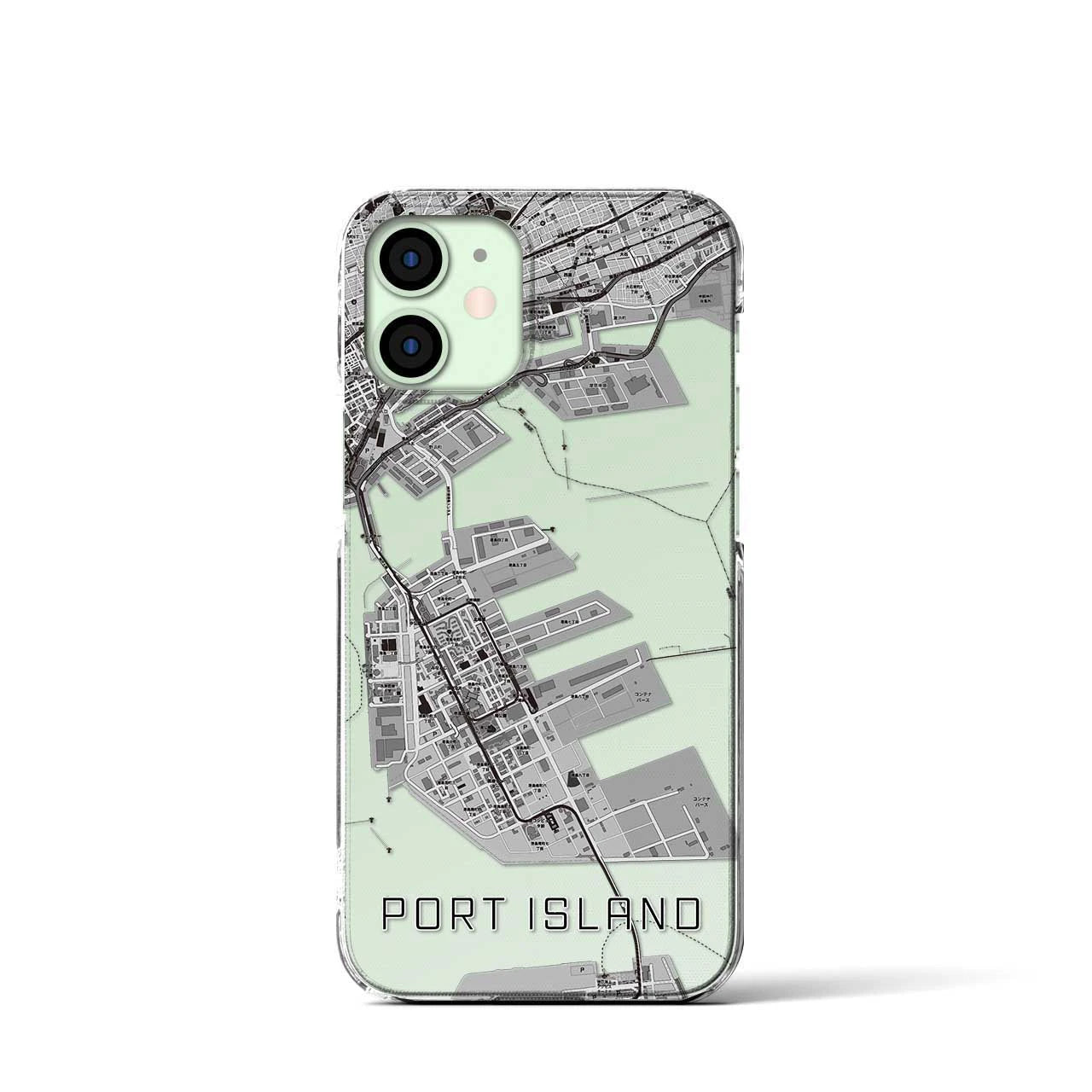 【ポートアイランド(兵庫県)】地図柄iPhoneケース(クリアタイプ)