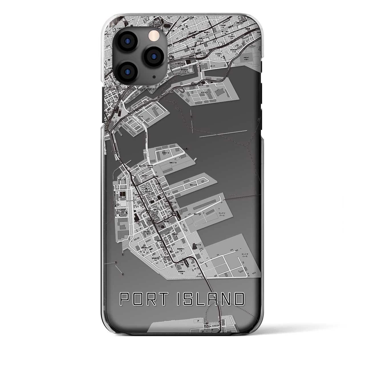 【ポートアイランド(兵庫県)】地図柄iPhoneケース(クリアタイプ)