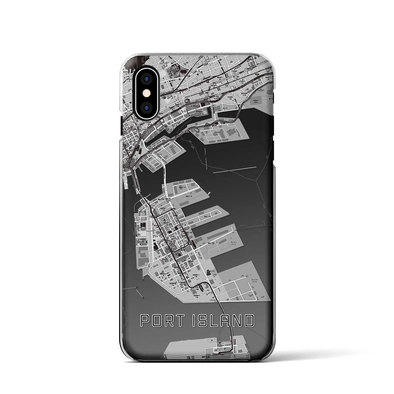 【ポートアイランド(兵庫県)】地図柄iPhoneケース(クリアタイプ)