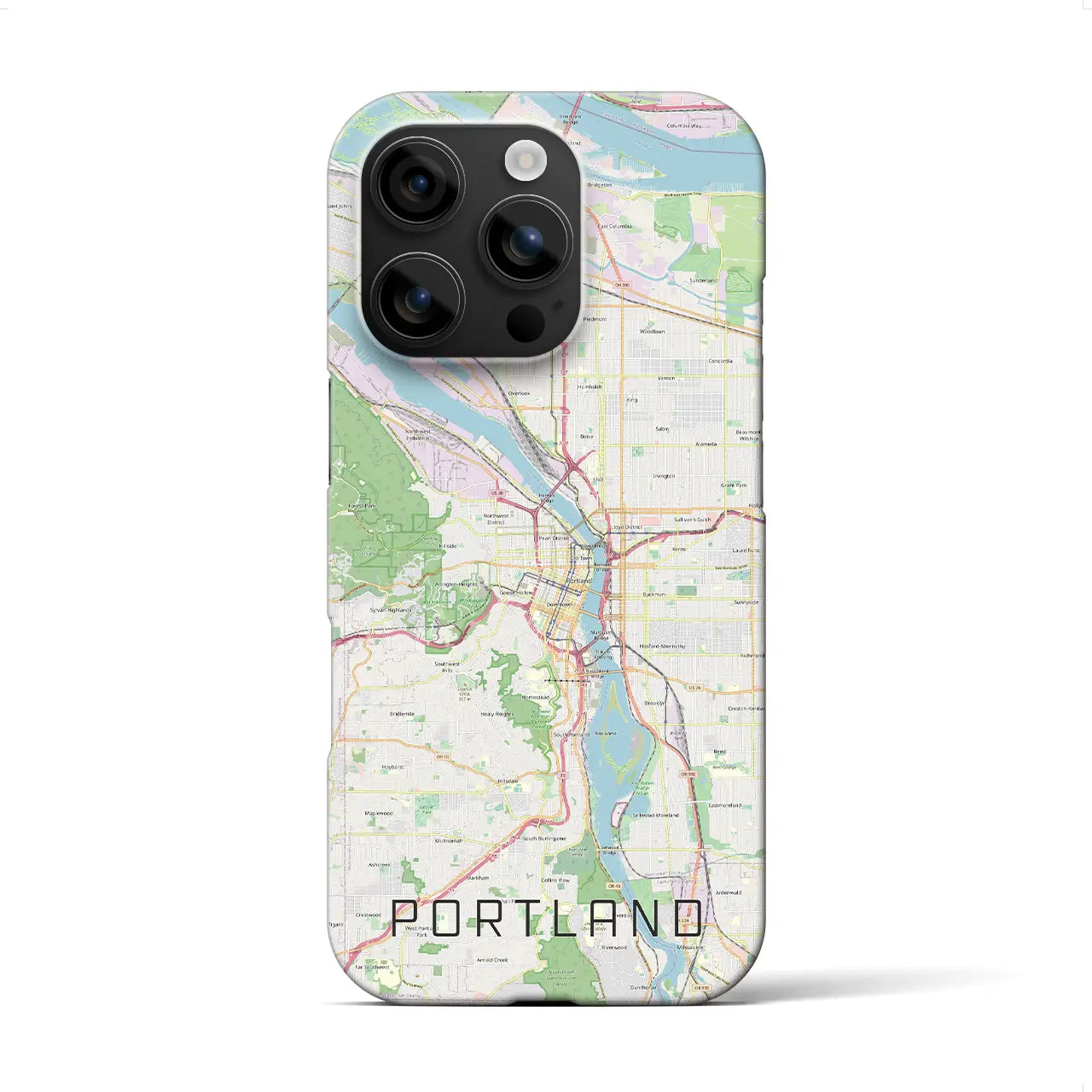【ポートランド(アメリカ)】地図柄iPhoneケース(バックカバータイプ)