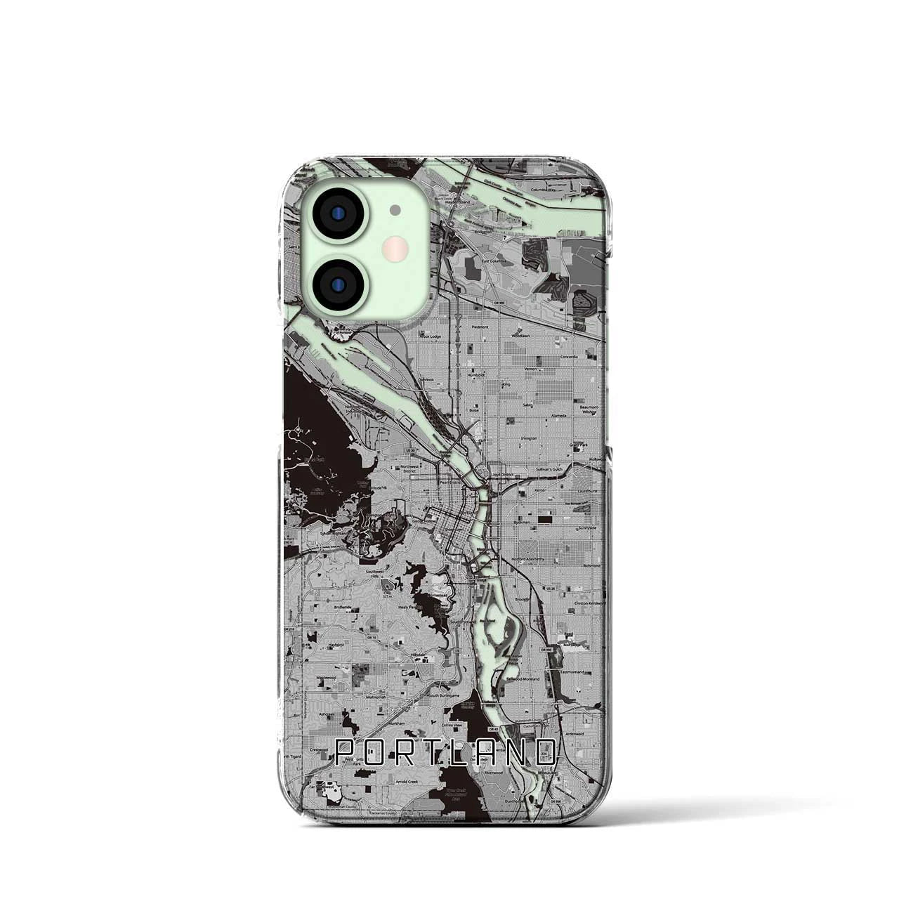 【ポートランド(アメリカ)】地図柄iPhoneケース(クリアタイプ)
