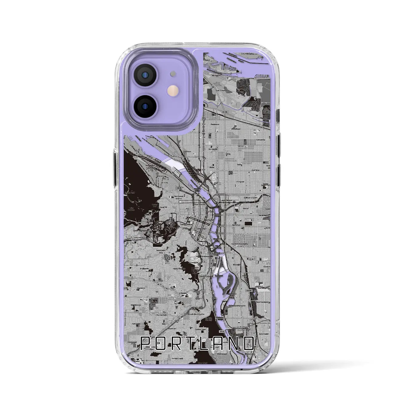 【ポートランド(アメリカ)】地図柄iPhoneケース(MagSafeタイプ)