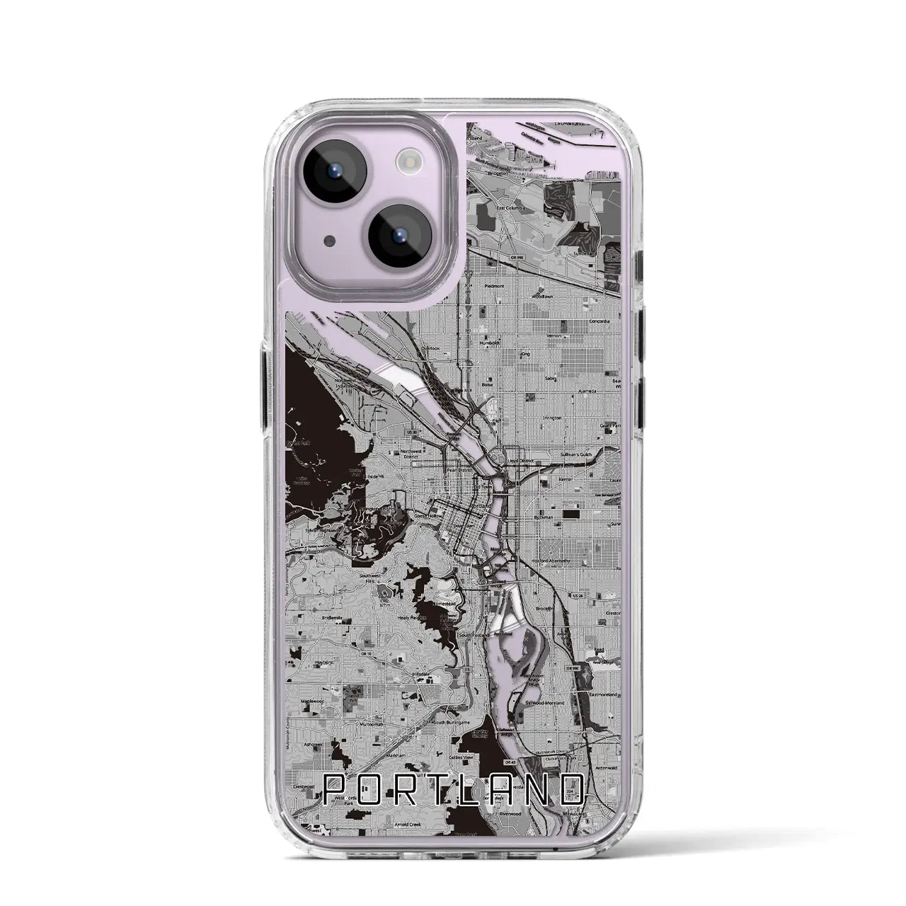 【ポートランド(アメリカ)】地図柄iPhoneケース(MagSafeタイプ)