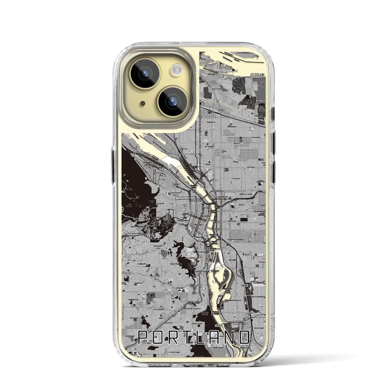 【ポートランド(アメリカ)】地図柄iPhoneケース(MagSafeタイプ)