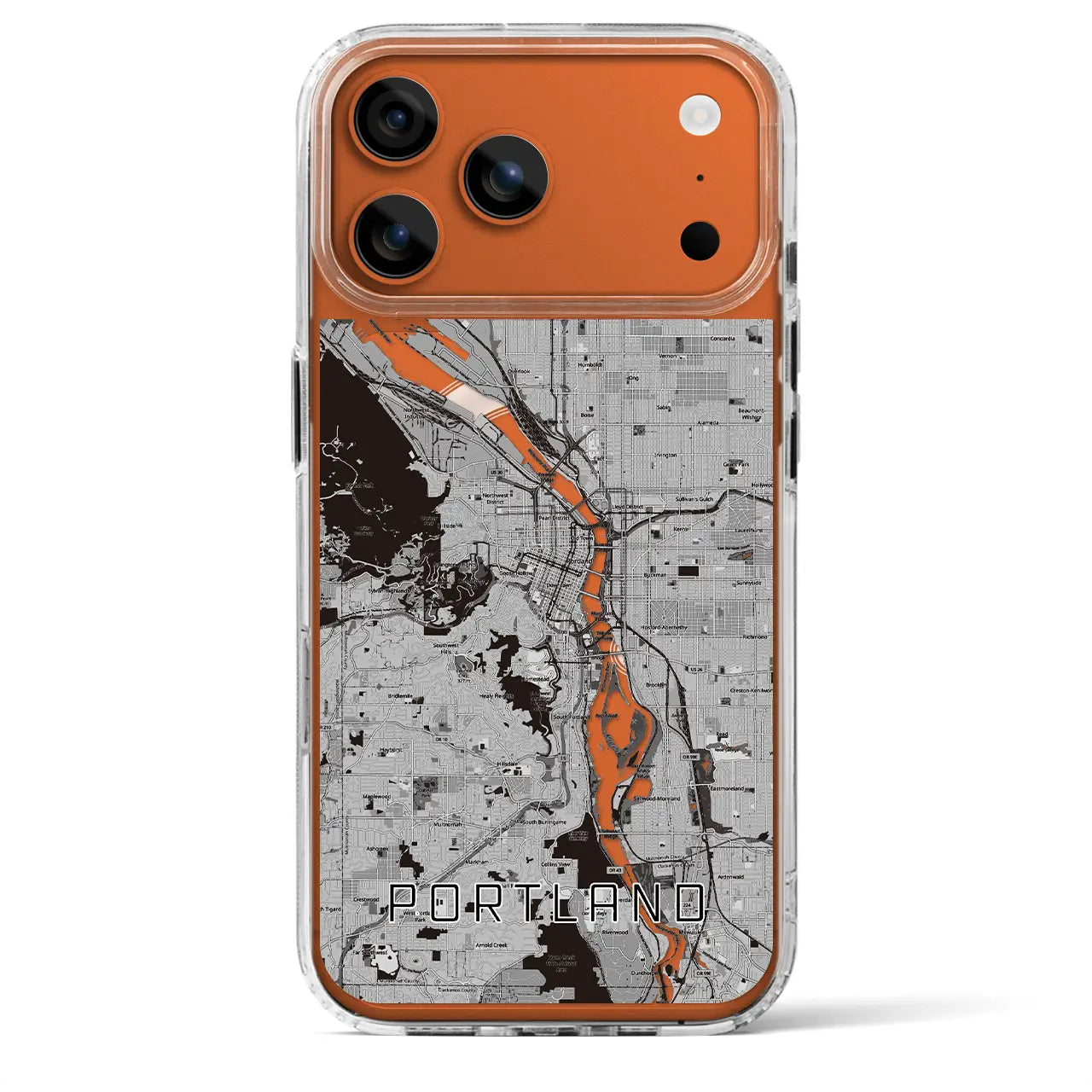【ポートランド(アメリカ)】地図柄iPhoneケース(MagSafeタイプ)