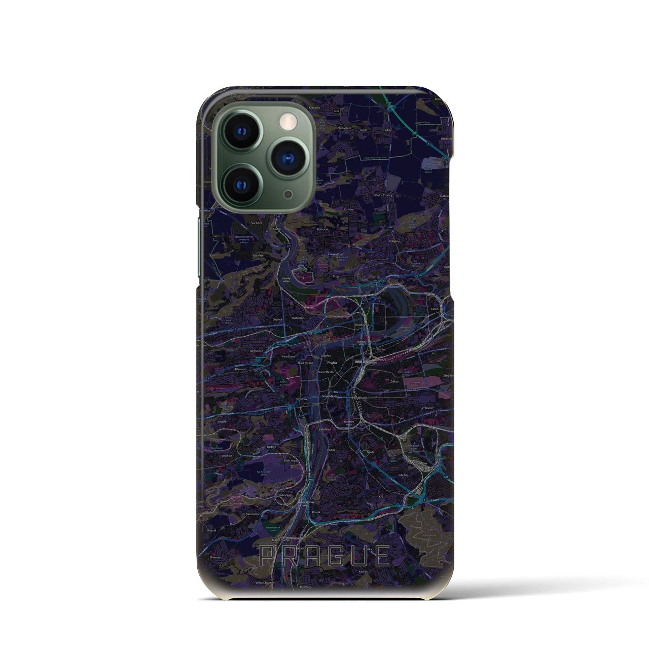 【プラハ(チェコ)】地図柄iPhoneケース(バックカバータイプ)