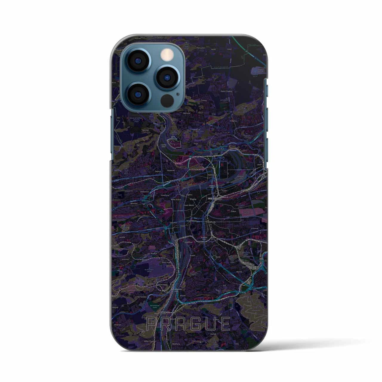 【プラハ(チェコ)】地図柄iPhoneケース(バックカバータイプ)