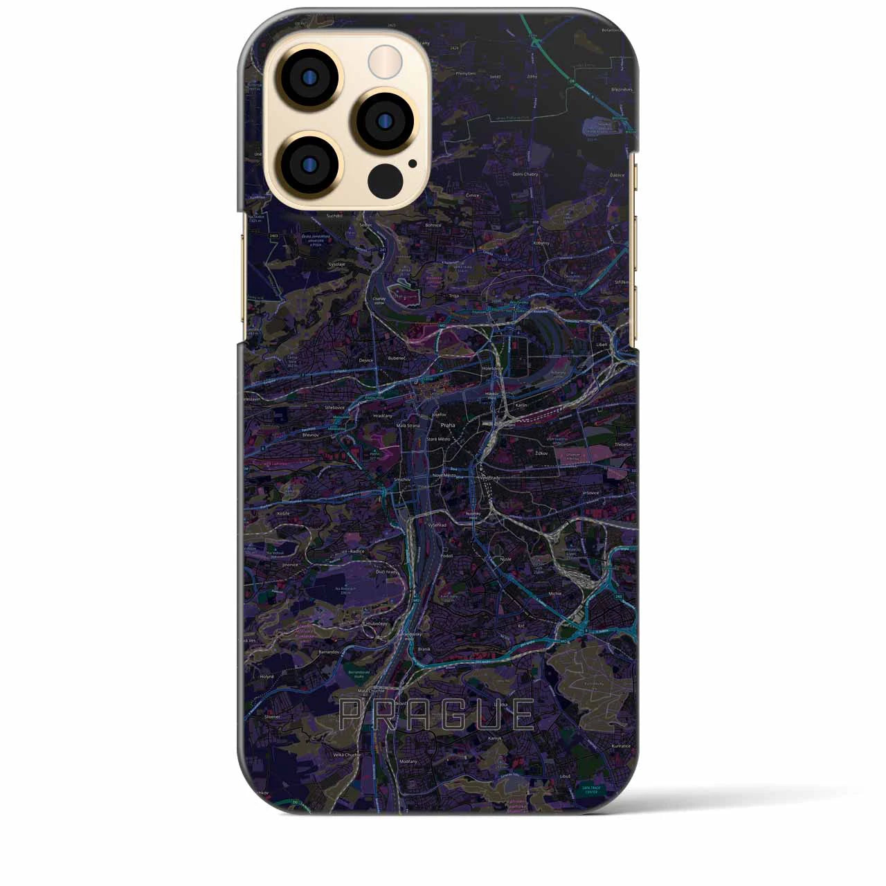 【プラハ(チェコ)】地図柄iPhoneケース(バックカバータイプ)