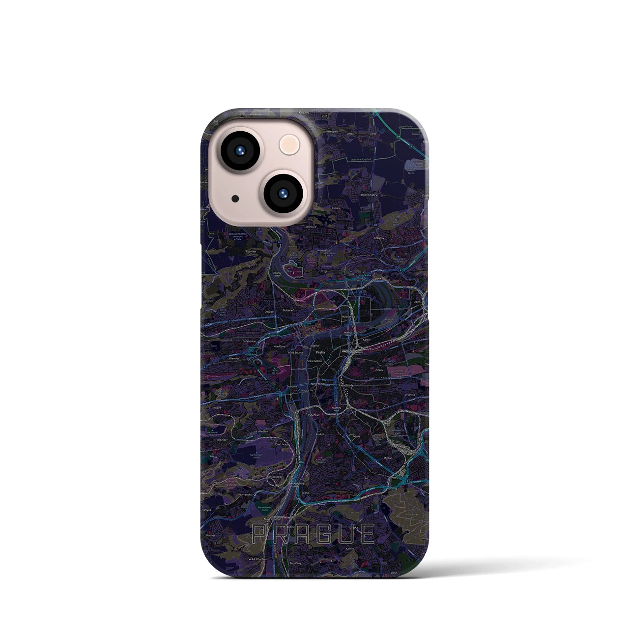 【プラハ(チェコ)】地図柄iPhoneケース(バックカバータイプ)