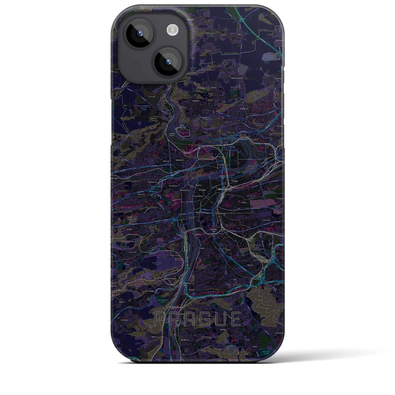 【プラハ(チェコ)】地図柄iPhoneケース(バックカバータイプ)