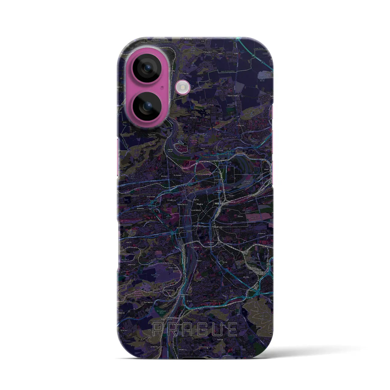 【プラハ(チェコ)】地図柄iPhoneケース(バックカバータイプ)