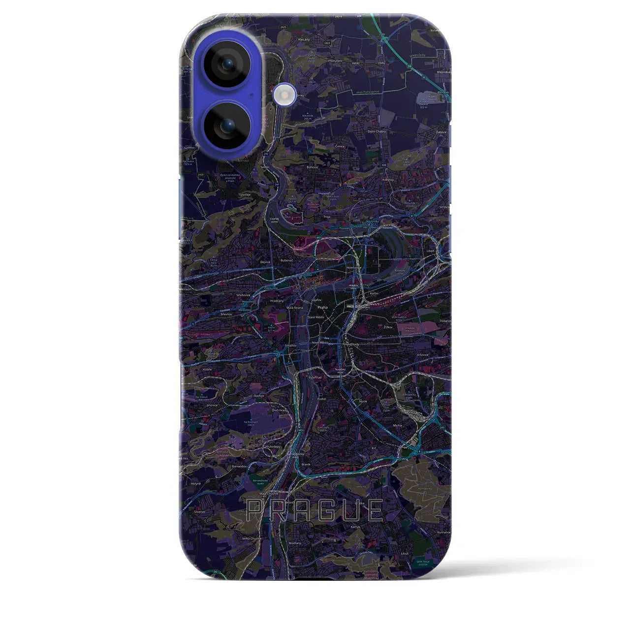 【プラハ(チェコ)】地図柄iPhoneケース(バックカバータイプ)
