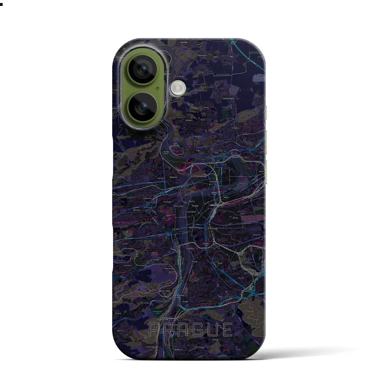 【プラハ(チェコ)】地図柄iPhoneケース(バックカバータイプ)