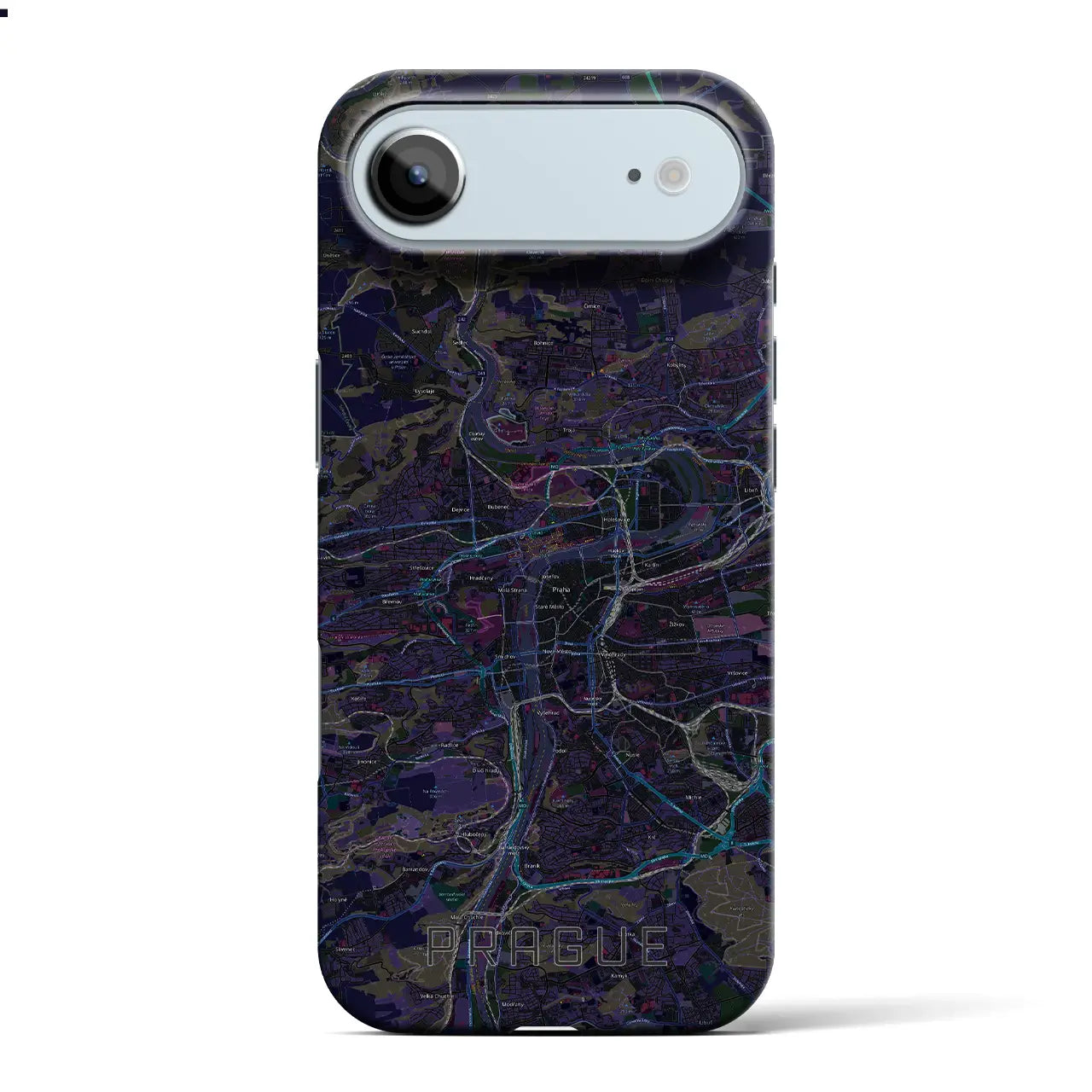 【プラハ(チェコ)】地図柄iPhoneケース(バックカバータイプ)