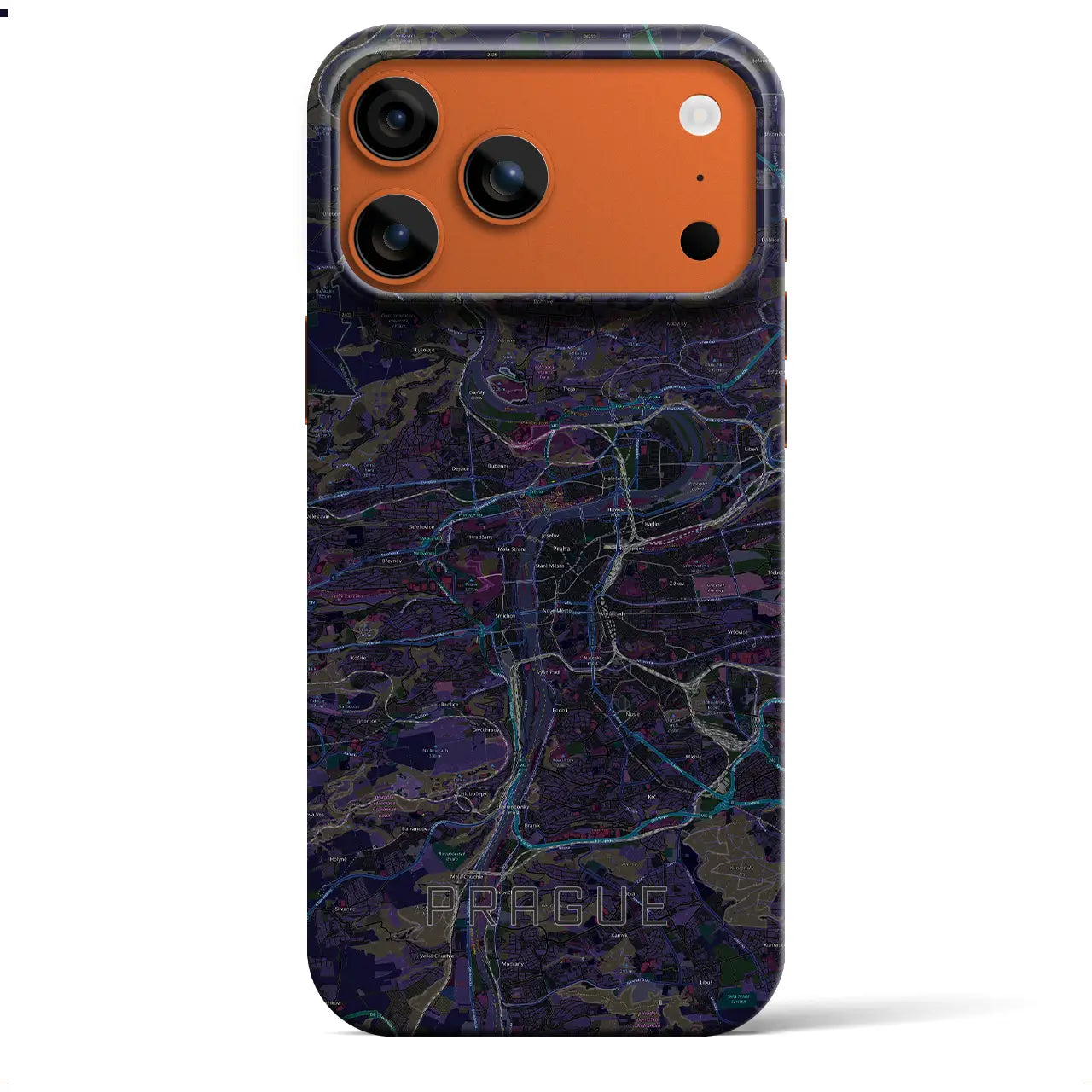 【プラハ(チェコ)】地図柄iPhoneケース(バックカバータイプ)