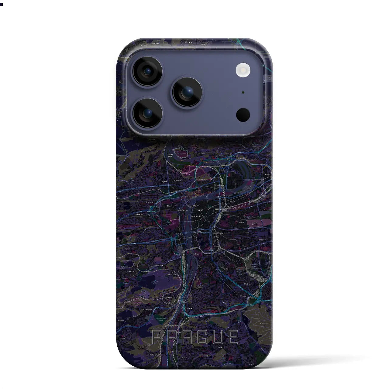 【プラハ(チェコ)】地図柄iPhoneケース(バックカバータイプ)