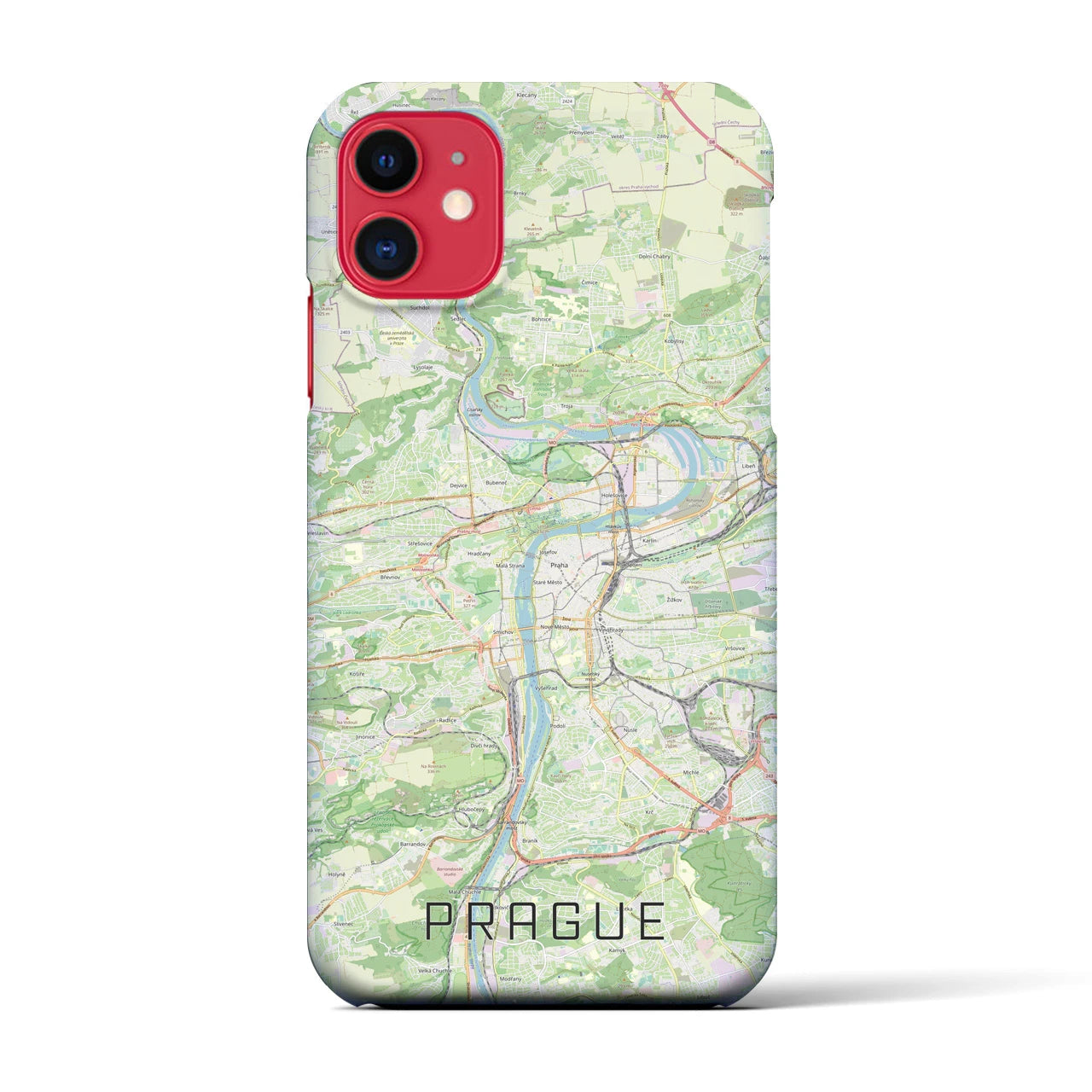【プラハ(チェコ)】地図柄iPhoneケース(バックカバータイプ)