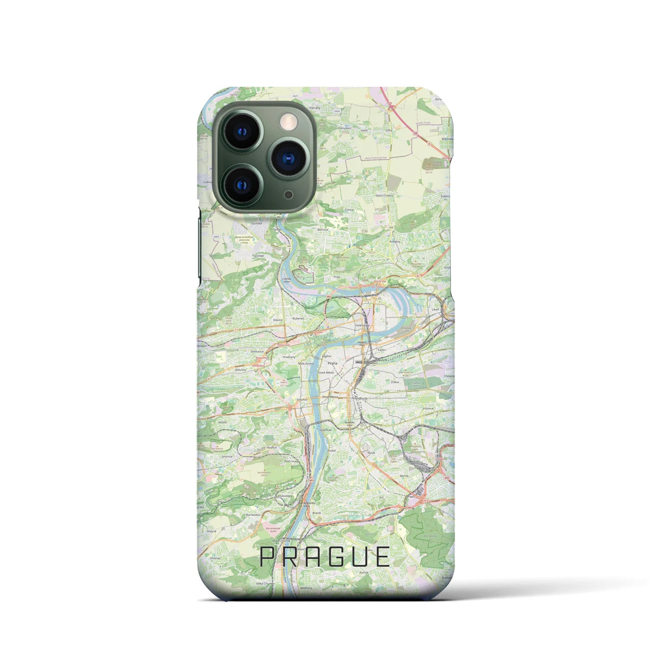 【プラハ(チェコ)】地図柄iPhoneケース(バックカバータイプ)