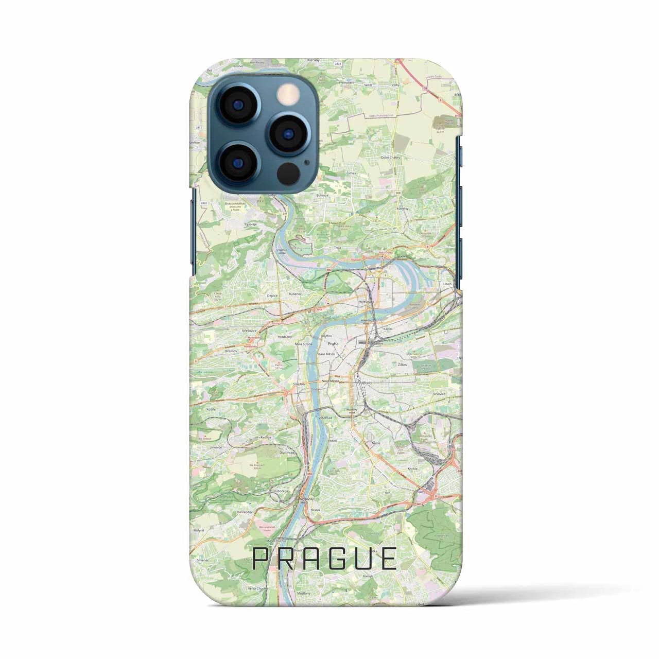 【プラハ(チェコ)】地図柄iPhoneケース(バックカバータイプ)
