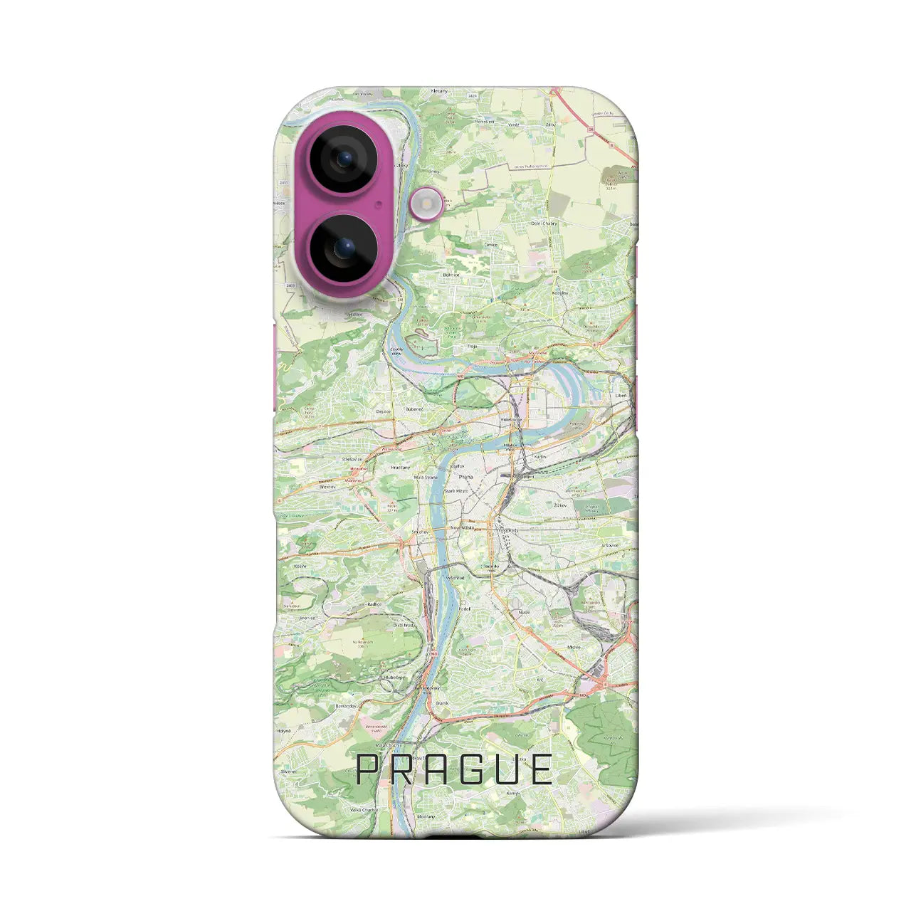 【プラハ(チェコ)】地図柄iPhoneケース(バックカバータイプ)